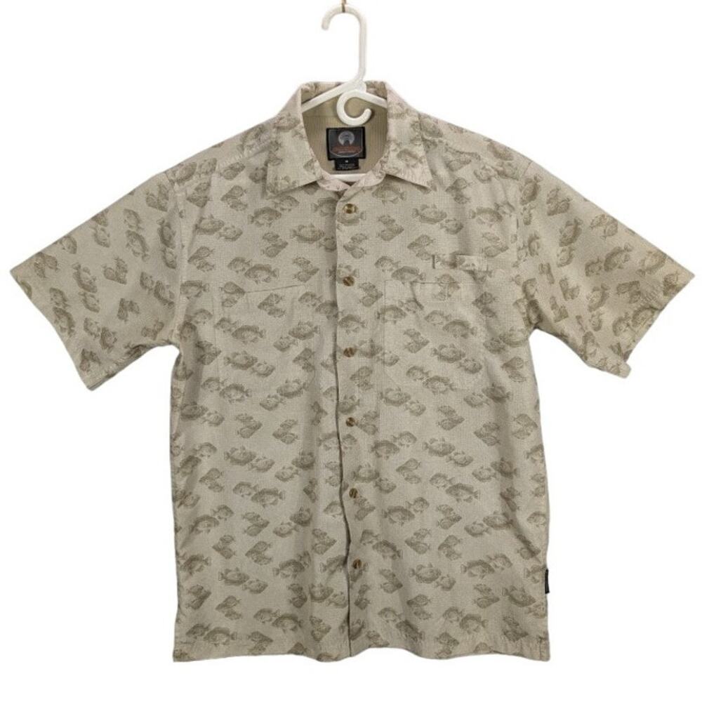 Weatherproof Fishing Shirt Mens Medium Button Up Crappie Outdoor Performance